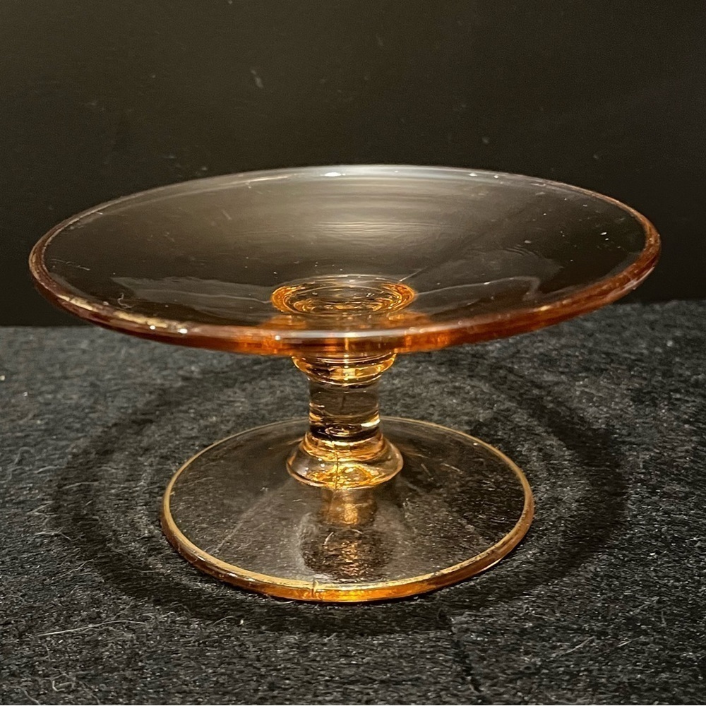 Vintage Pink Depression Glass Candle Holder Base Dessert Stand - Picture 2 of 16
